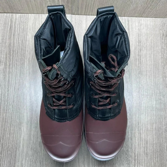 Hunter Boots Womens Size 6 Original Quilted Lace Up Short Rain Black Brown - Picture 6 of 11